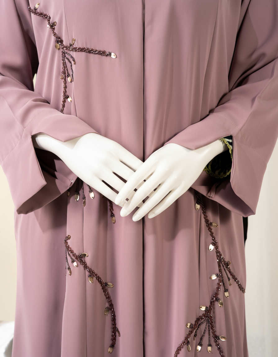 Branch Embroidery Abaya / HD-1605-N