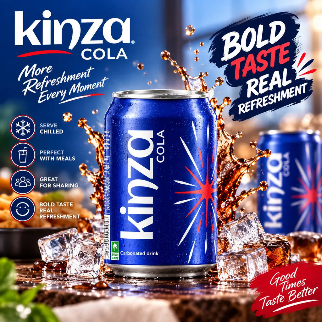 Kinza Soft Drinks – Cola, Orange, Citrus & Lemon