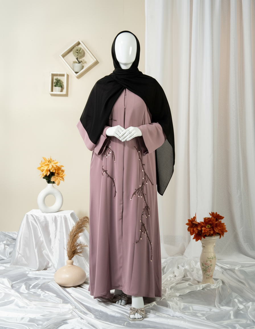 Branch Embroidery Abaya