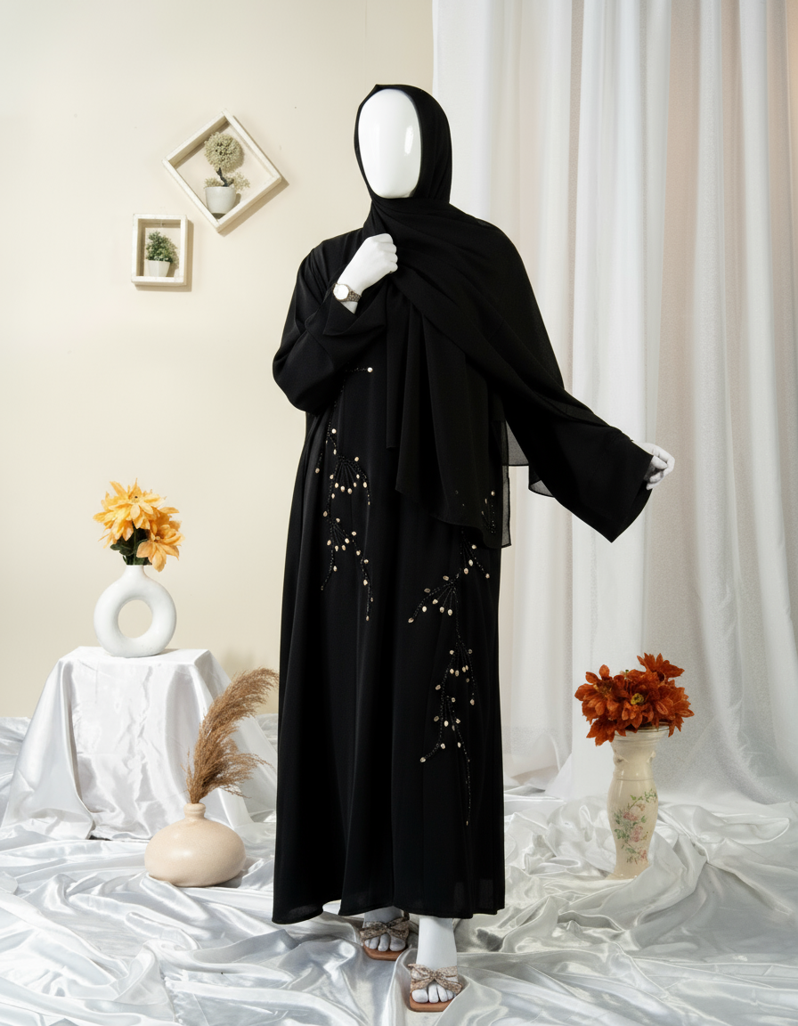 Branch Embroidery Abaya