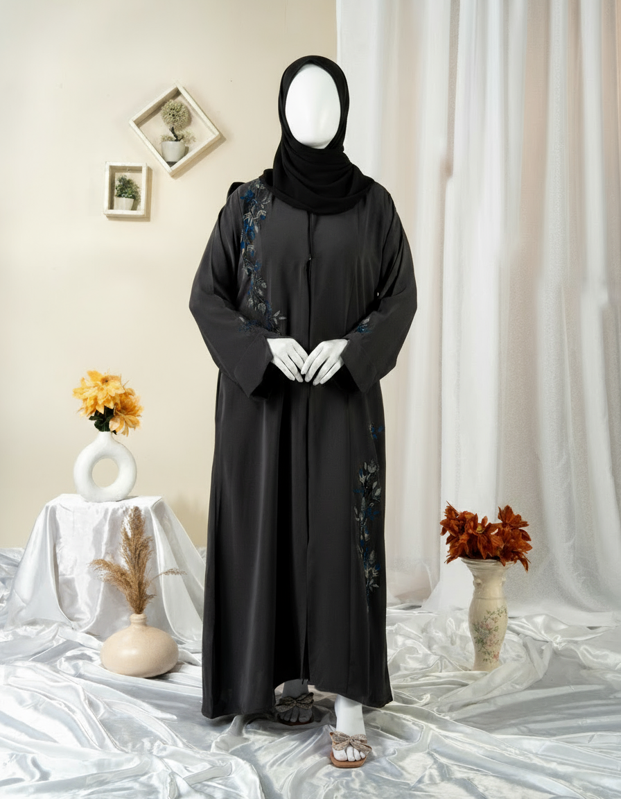 Vine Embroidery Abaya